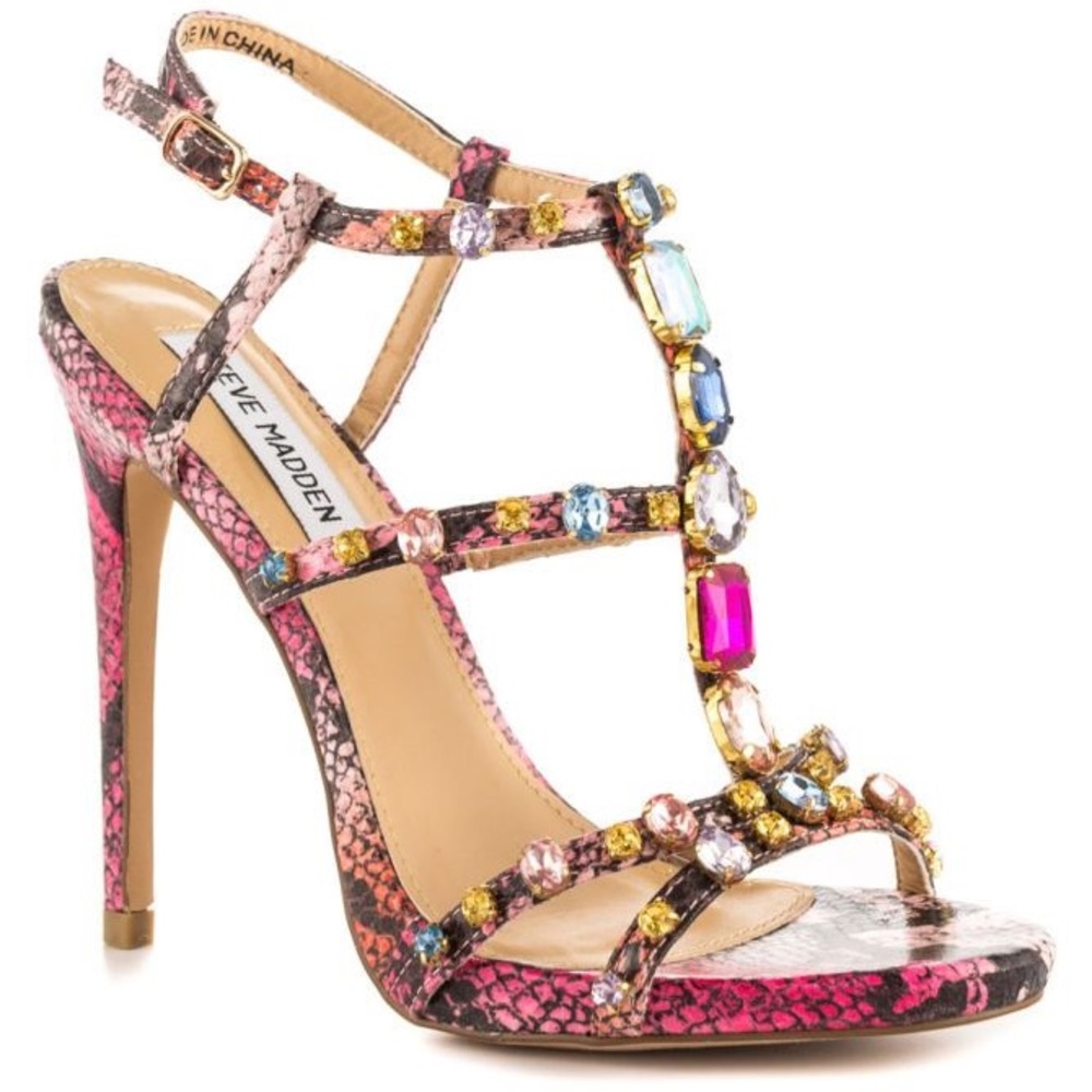 Steve Madden Bejeweled Heeled Sandal, size 8.5